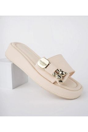 دمپائی بژ زنانه پارچه ای homiro - کد 835081246