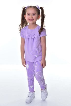 ست بالاتنه و پائین تنه بنفش بچه گانه بافت Mnk Baby&Kids - کد 898064522