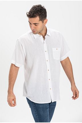 پیراهن سفید مردانه رگولار Eliş Şile Bezi - کد 118257981