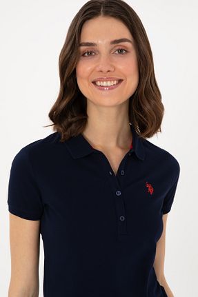 پولوشرت سرمه ای زنانه پنبه ای U.S. Polo Assn. - کد 920773228