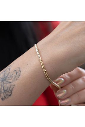 دستبند طلا طلائی زنانه 14 عیار moda kuyumcu - کد 921623944