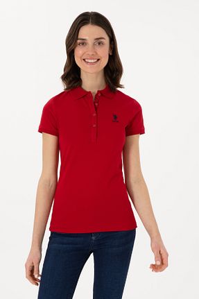 پولوشرت قرمز زنانه پنبه ای U.S. Polo Assn. - کد 920769425