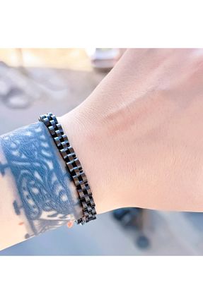 دستبند استیل (فولاد) مشکی زنانه استیل ضد زنگ Focus - کد 920770478