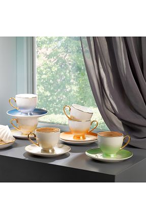 فنجان قهوه رنگی 6 نفره Schafer - کد 813979476