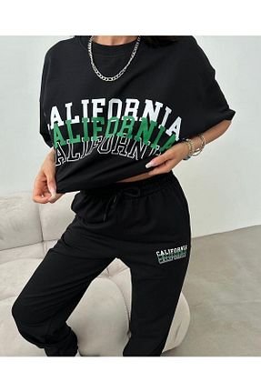 ست گرمکن مشکی زنانه %100 پنبه BE QUEEN - کد 691067008