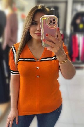 بلوز رنگی زنانه اورسایز Bİ.GİYSEN - کد 917682300
