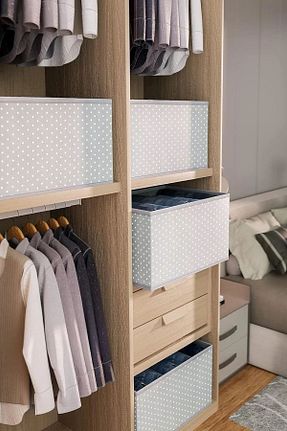 نظم دهنده کمد طوسی پارچه Spartek home textile - کد 920784536