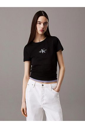 تیشرت مشکی زنانه رگولار Calvin Klein - کد 901861300