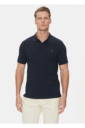 پولوشرت سرمه ای مردانه پنبه ای Calvin Klein - کد 795345008
