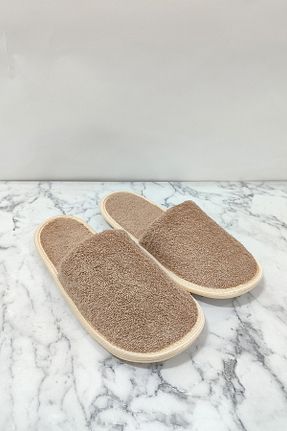 دمپائی خانگی قهوه ای زنانه پارچه ای Genel Markalar - کد 863327145
