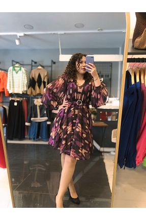 لباس بنفش زنانه بافتنی my milano boutiqe - کد 920843005