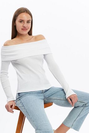 بلوز سفید زنانه پنبه ای bemmoda - کد 920835289