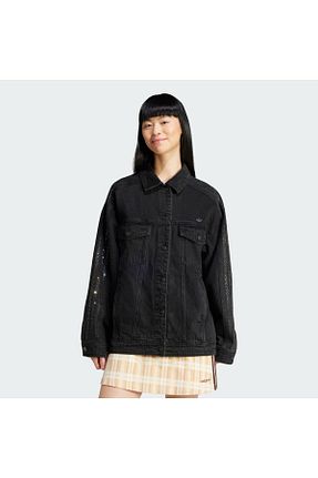 کت مشکی زنانه اورسایز adidas - کد 920860731