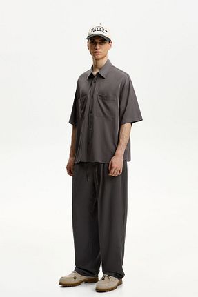 شلوار طوسی مردانه بافتنی Bershka - کد 920886563