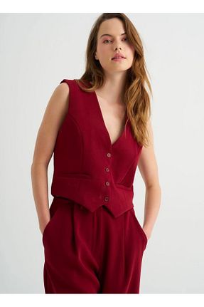 جلیقه زرشکی زنانه دو سینه MODA - کد 920887925