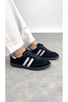 کفش اسنیکر مشکی زنانه چرم اصل SİBA SHOES - کد 920894685