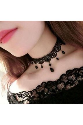 گردنبند جواهر مشکی زنانه پنبه ای Alsade - کد 116308267