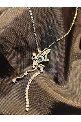 گردنبند استیل ( فولاد ) آبی استیل (فولاد) faal gift shop - کد 920933768