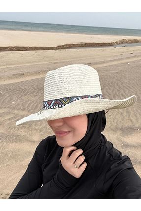 کلاه سفید زنانه حصیر OX-RA - کد 920933678