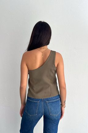 بلوز خاکی زنانه ساده KauFurn - کد 921752057