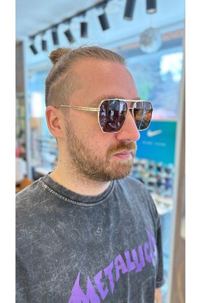 عینک آفتابی قهوه ای مردانه 60 BLACK - کد 920940784