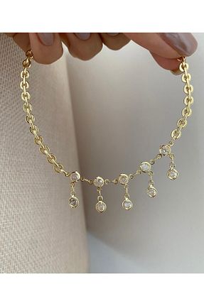 خلخال جواهر طلائی زنانه استیل (فولاد) SU PERİSİ TAKI BİJUTERİ - کد 920937741
