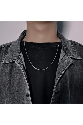 گردنبند استیل ( فولاد ) طوسی مردانه استیل ضد زنگ RoyalVance - کد 920954235