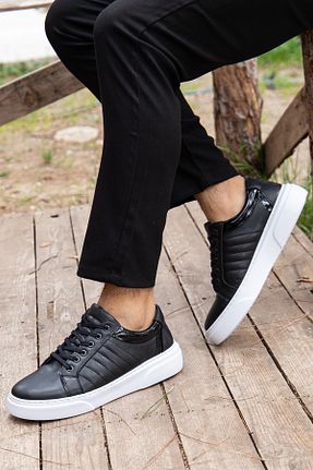 کفش اسنیکر مشکی مردانه بند دار MY GROSS SHOES - کد 899647062
