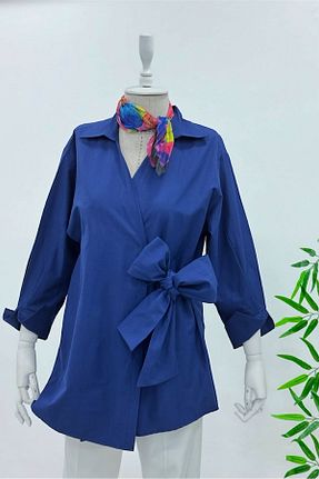 پیراهن حجاب سرمه ای زنانه رگولار HİFADEN - کد 901943175