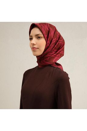 شال زرشکی زنانه ابریشم Armine - کد 921770397