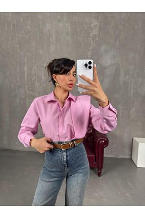 پیراهن صورتی زنانه رگولار Gaus - کد 921010320