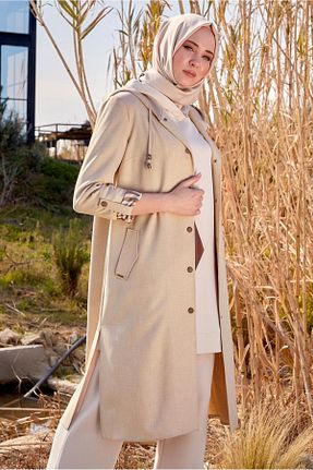 ترنچکت بژ زنانه پلی استر Alvina - کد 817794322