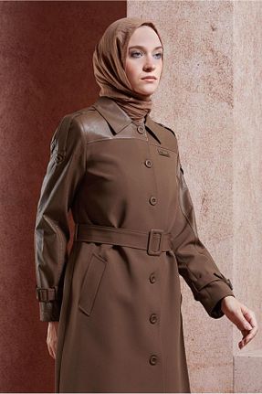ترنچکت قهوه ای زنانه مخلوط پلی استر Alvina - کد 865152283