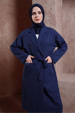 کت حجاب سرمه ای زنانه رگولار Alvina - کد 817389677