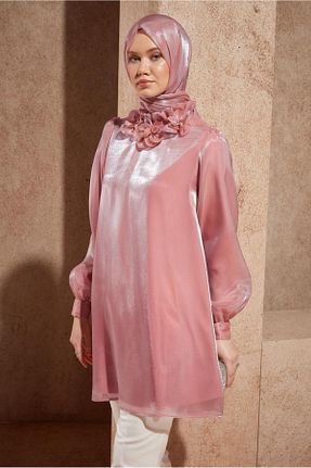 تونیک حجاب صورتی زنانه پلی استر Alvina - کد 829196563