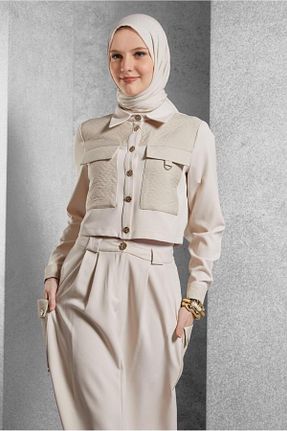 ست بالاتنه و پائین تنه حجاب نباتی زنانه رگولار Alvina - کد 900279528