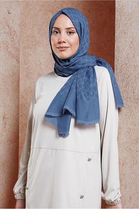 شال سرمه ای زنانه پلی استر Alvina - کد 858838879