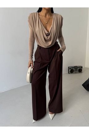 بلوز بژ زنانه ساده Castivo Fashion - کد 921055923
