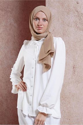بلوز حجاب سفید زنانه رگولار Alvina - کد 848013355