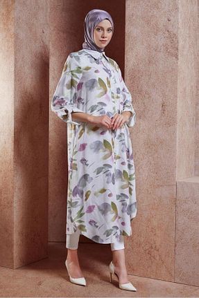 تونیک حجاب بنفش زنانه پلی استر Alvina - کد 855690939