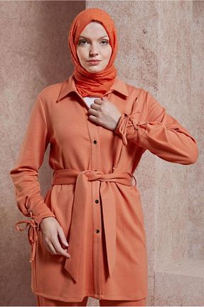 ست گرمکن حجاب نارنجی زنانه رگولار Alvina - کد 833236768