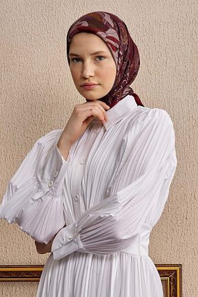 روسری زرشکی پلی استر ED Scarf - کد 898590950