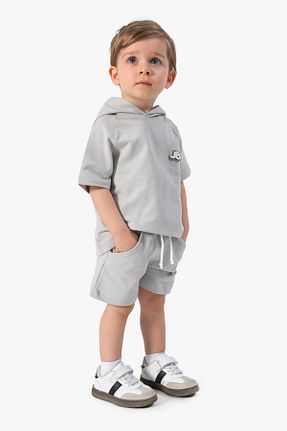 ست نوزادی طوسی بچه گانه پنبه ای Jikko Baby - کد 826511220
