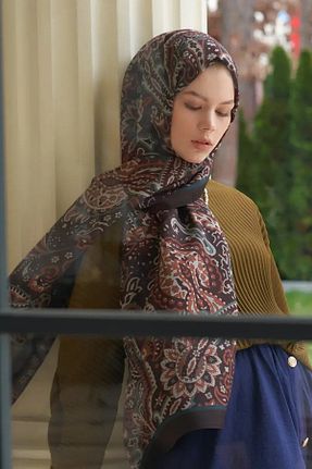 شال قهوه ای زنانه ویسکون ED Scarf - کد 812236172