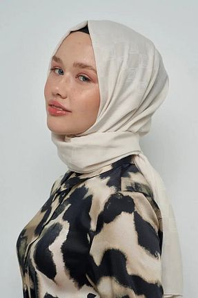 شال سفید زنانه پنبه ای ED Scarf - کد 760130069