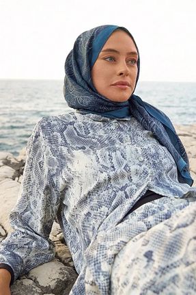 شال آبی زنانه ویسکون ED Scarf - کد 872472274