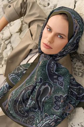 شال سبز زنانه ویسکون ED Scarf - کد 872472128