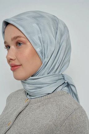 شال آبی زنانه پنبه ای ED Scarf - کد 760205157