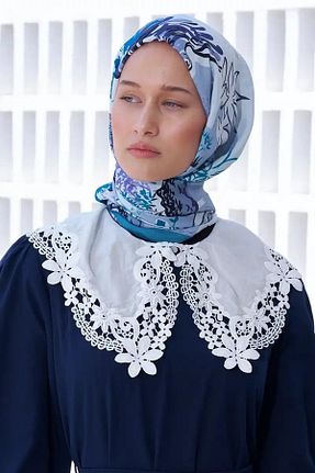 شال آبی زنانه ویسکون ED Scarf - کد 838698949