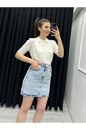 دامن آبی زنانه TUNAM BUTİK - کد 921077784